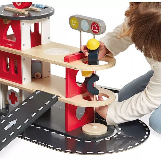 Janod® Red Fire Station Toy Set